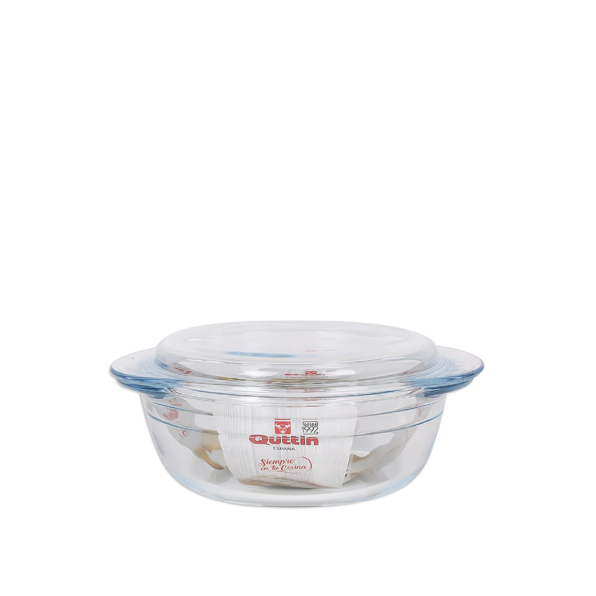 Caçarola Vidro com Tampa Quttin 2.2+0.8L 26.5X23X11cm