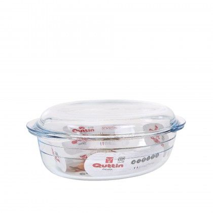 Ca�arola Vidro com Tampa Quttin 3+1L 33X20X13cm