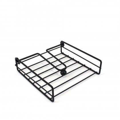 Porta Guardanapos Metal Preto 19X19X5cm Porta Guardanapos Metal Preto 19X19X5cm