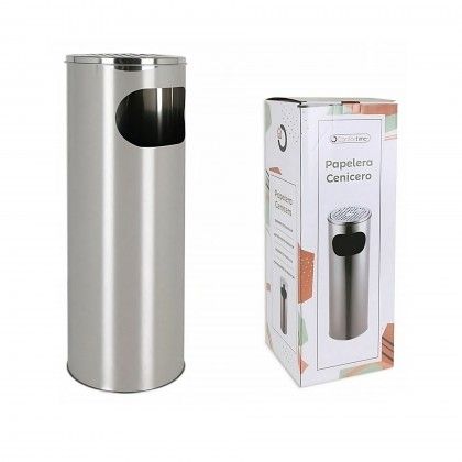 Cinzeiro Papeleira Cromado 20.6X59cm Cinzeiro Papeleira Cromado 20.6X59cm