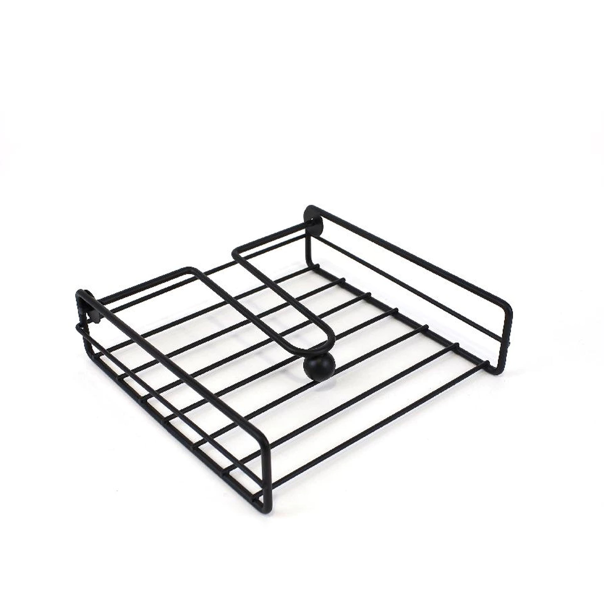 Porta Guardanapos Metal Preto 19X19X5cm
