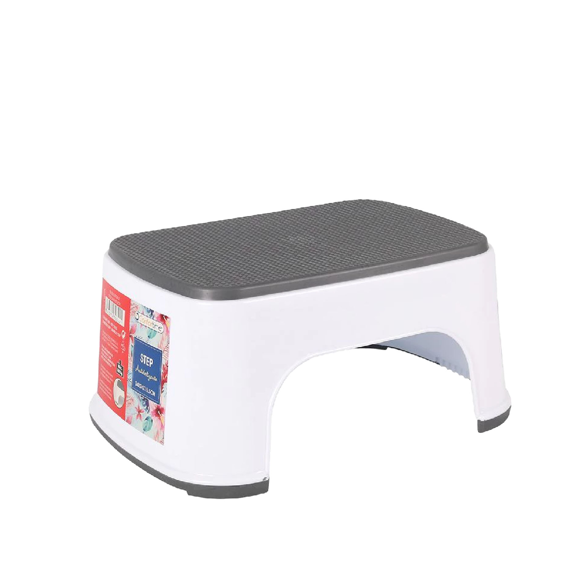 Banco Antiderrapante Branco 140kg 34X24X15.5cm