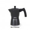 Cafeteira Italiana Induo 9 Chvenas Preta 18X11X21cm