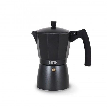 Cafeteira Italiana Induo 9 Chvenas Preta 18X11X21cm