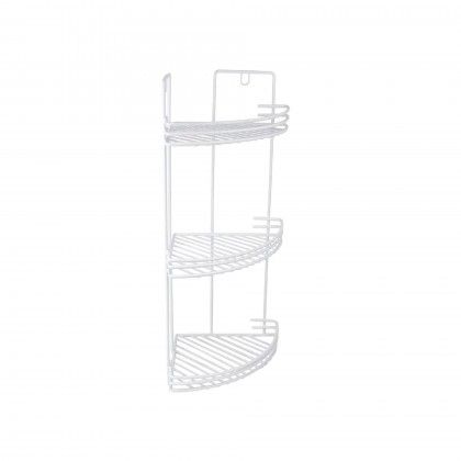 Estante Organizadora Canto 3 Prateleiras Branco 49X19.5X27cm
