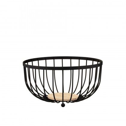 Fruteira Metal Preta 25X25X13cm