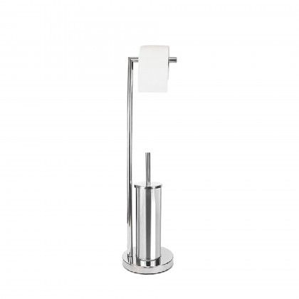 Suporte Rolo Papel Higinico + Escovilho Wc 18.5X74cm