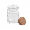 Frasco Vidro Tampa Cortia Quadrado 50ml 4.4X4.4X6cm