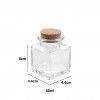 Frasco Vidro Tampa Cortia Quadrado 50ml 4.4X4.4X6cm