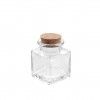 Frasco Vidro Tampa Cortia Quadrado 50ml 4.4X4.4X6cm