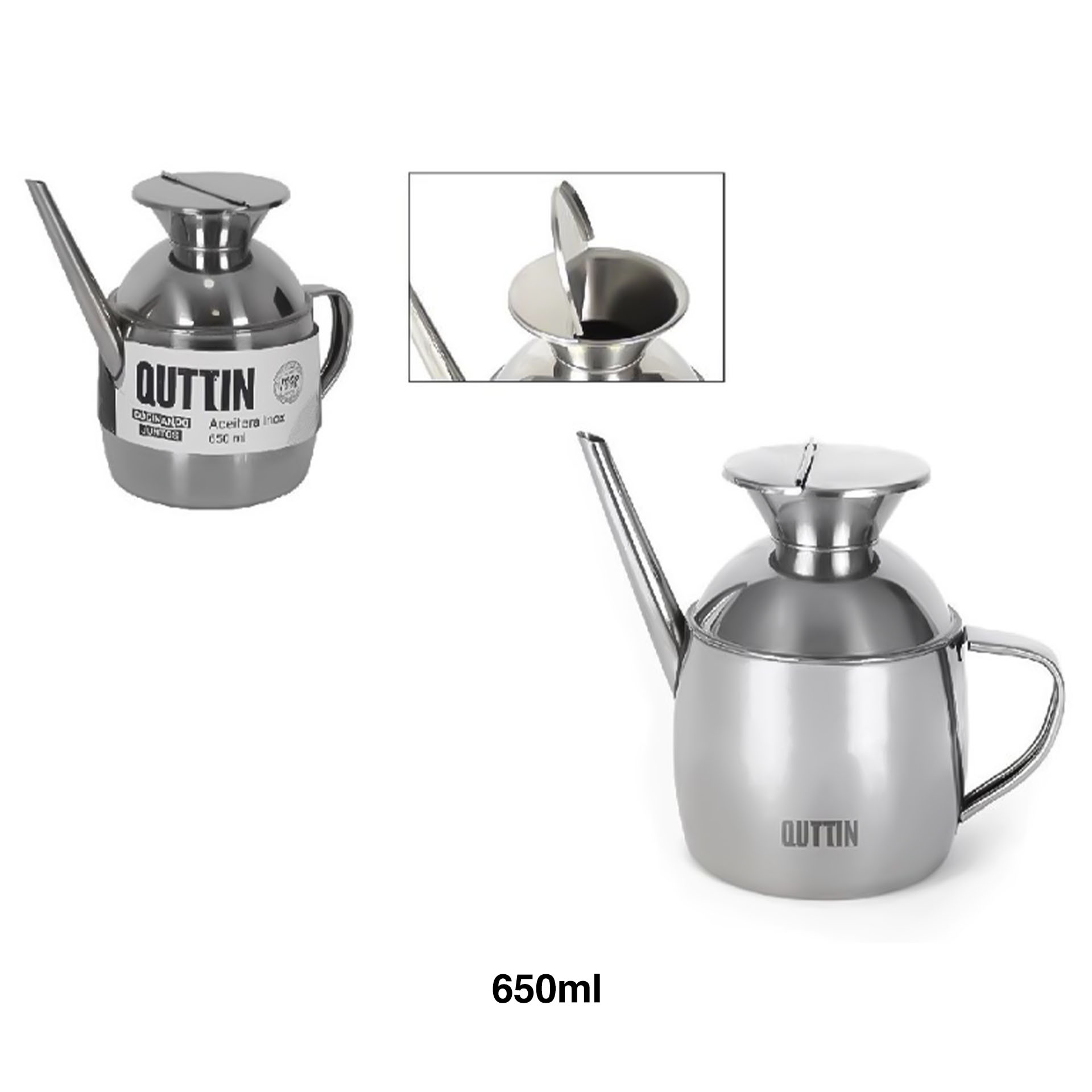 Galheteiro Inox com Asa 650ml