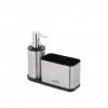 Dispensador Sabo Inox com Porta Esfrego 20X7X18.5cm