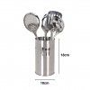 Suporte Inox com 4 Utenslios Cozinha 10X18cm