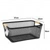 Cesto Rede Metal Asa Madeira 37X23X16cm Cesto Rede Metal Asa Madeira 37X23X16cm