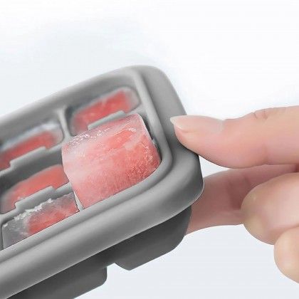 Cuvete Gelo Silicone com Tampa 24 Cubos 20X10X2.5cm