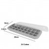 Cuvete Gelo Silicone com Tampa 24 Cubos 20X10X2.5cm