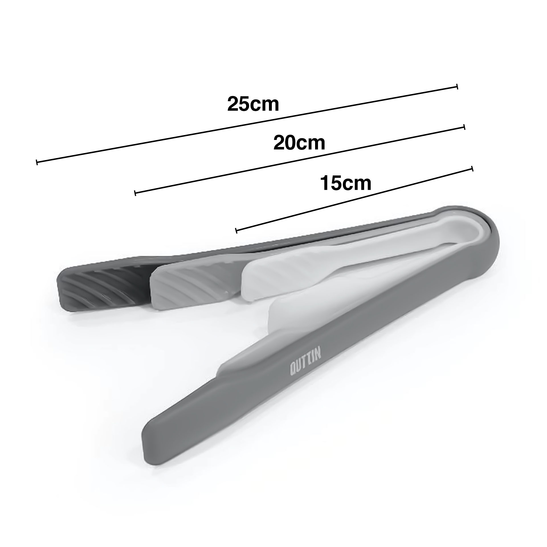 Pinça Cozinha Plástica 15/20/25cm Pack 3