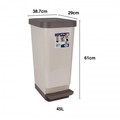 Balde Lixo Pl�stico 45L 29X38.7X61cm