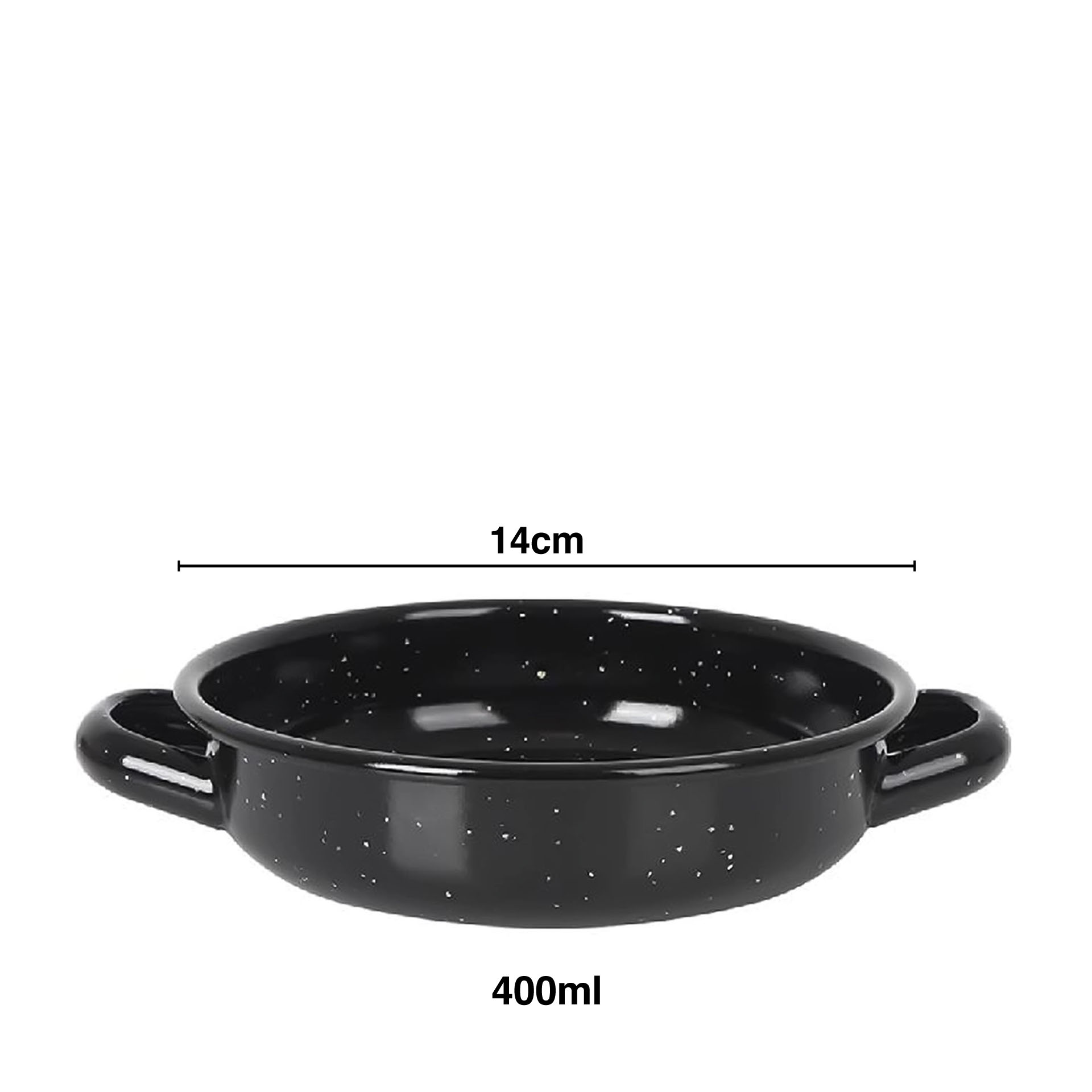 Caçarola Esmalte sem Tampa com Asas 400ml 14X3.8cm