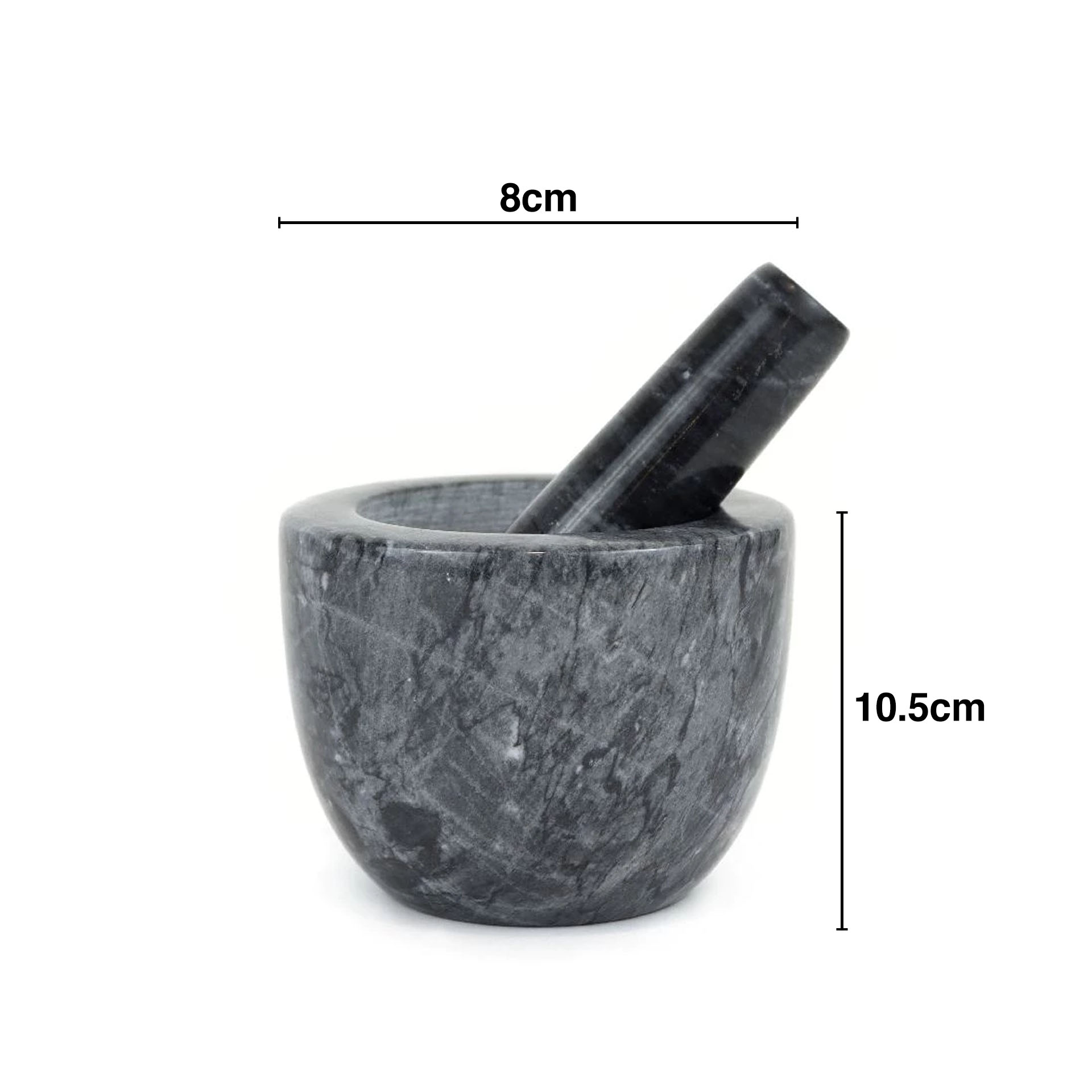 Almofariz Granito Redondo 8X10.5cm