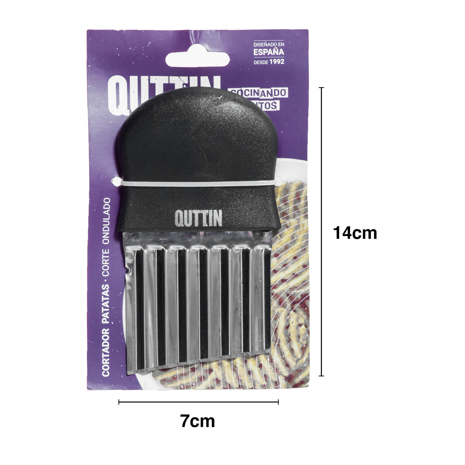 Corta Batatas Inox Ondulado 14X7cm