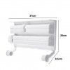 Dispensador Plástico Triplo Rolos Cozinha 37X8.5X25cm Dispensador Plástico Triplo Rolos Cozinha 37X8.5X25cm
