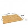 Tábua Cortar Bambu Asa Metal 50X35X1.5cm Tábua Cortar Bambu Asa Metal 50X35X1.5cm