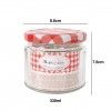 Frasco Vidro Multiusos Tampa Xadrez Redondo 330ml 8.6X7.6cm