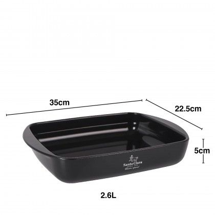 Assadeira Forno Borossilicato Retangular 2600ml 35X22.5X5cm