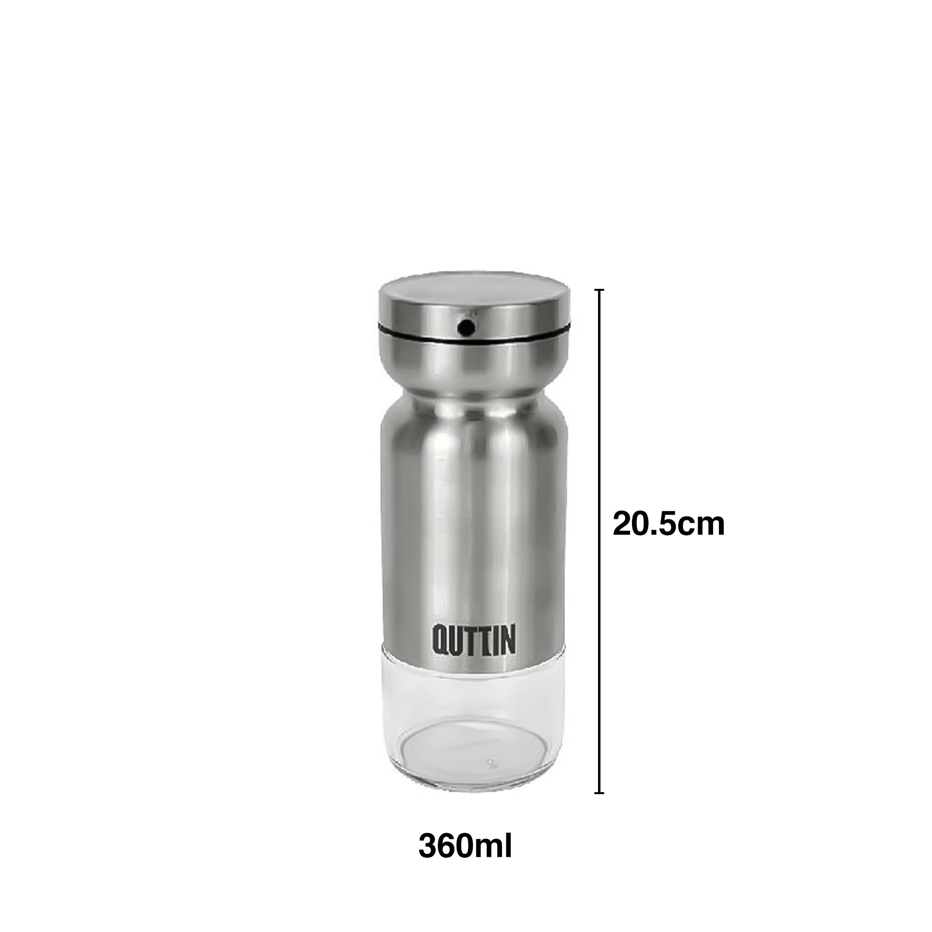 Galheteiro Vidro / Inox 360ml 20.5cm