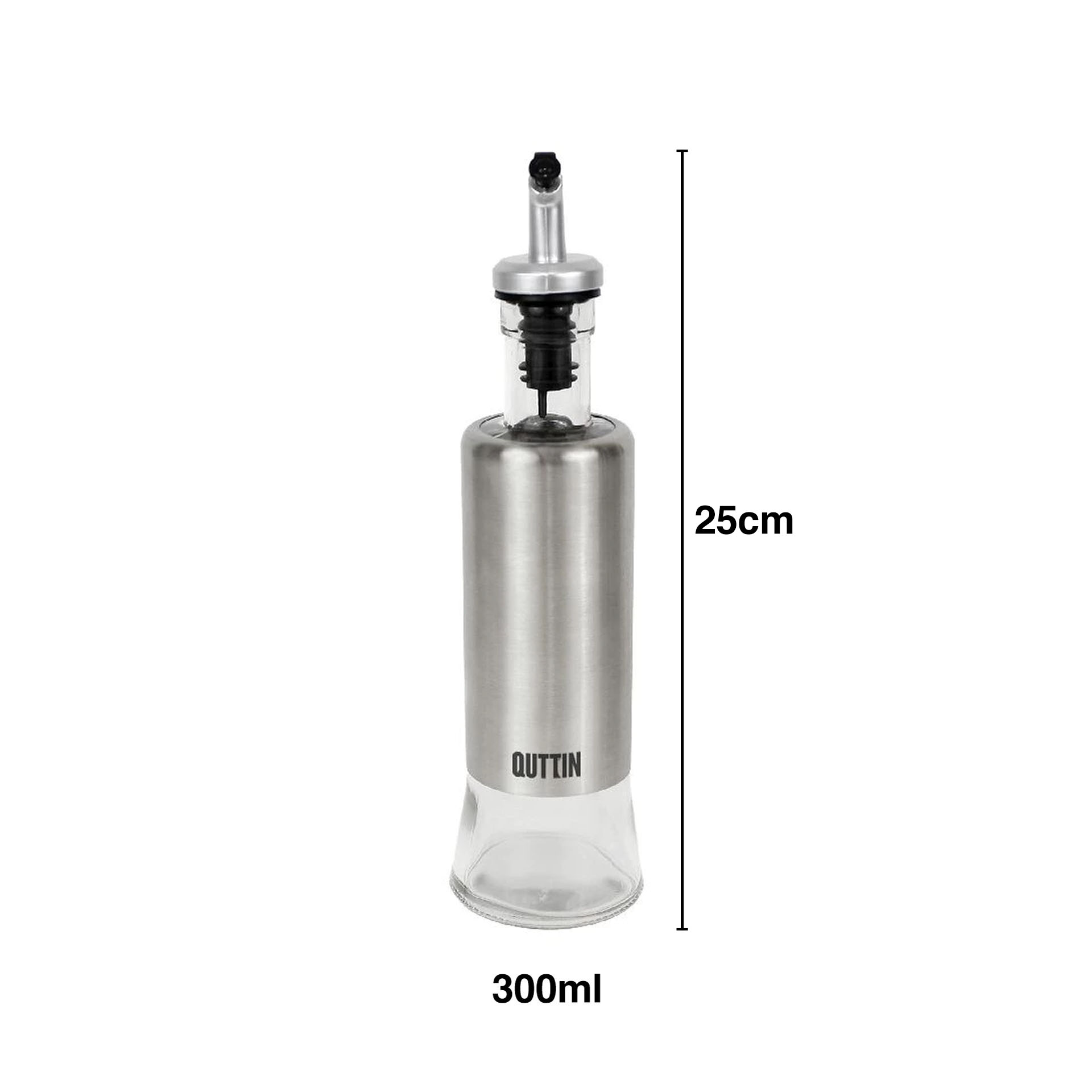Galheteiro Vidro / Inox 300ml 25cm