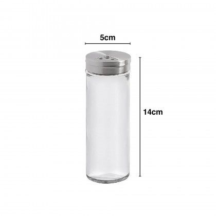 Frasco Especiarias Inox Redondo 5X14cm