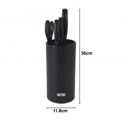 Conjunto 3 Facas Nero com Tesoura + Bloco Redondo 21cm Conjunto 3 Facas Nero com Tesoura + Bloco Redondo 21cm