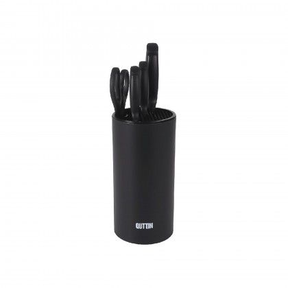 Conjunto 3 Facas Nero com Tesoura + Bloco Redondo 21cm Conjunto 3 Facas Nero com Tesoura + Bloco Redondo 21cm