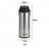 Termo Sif�o Inox 1900ml 17X13X36cm