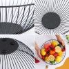 Fruteira Metal Redondo Preta 24.5X10cm