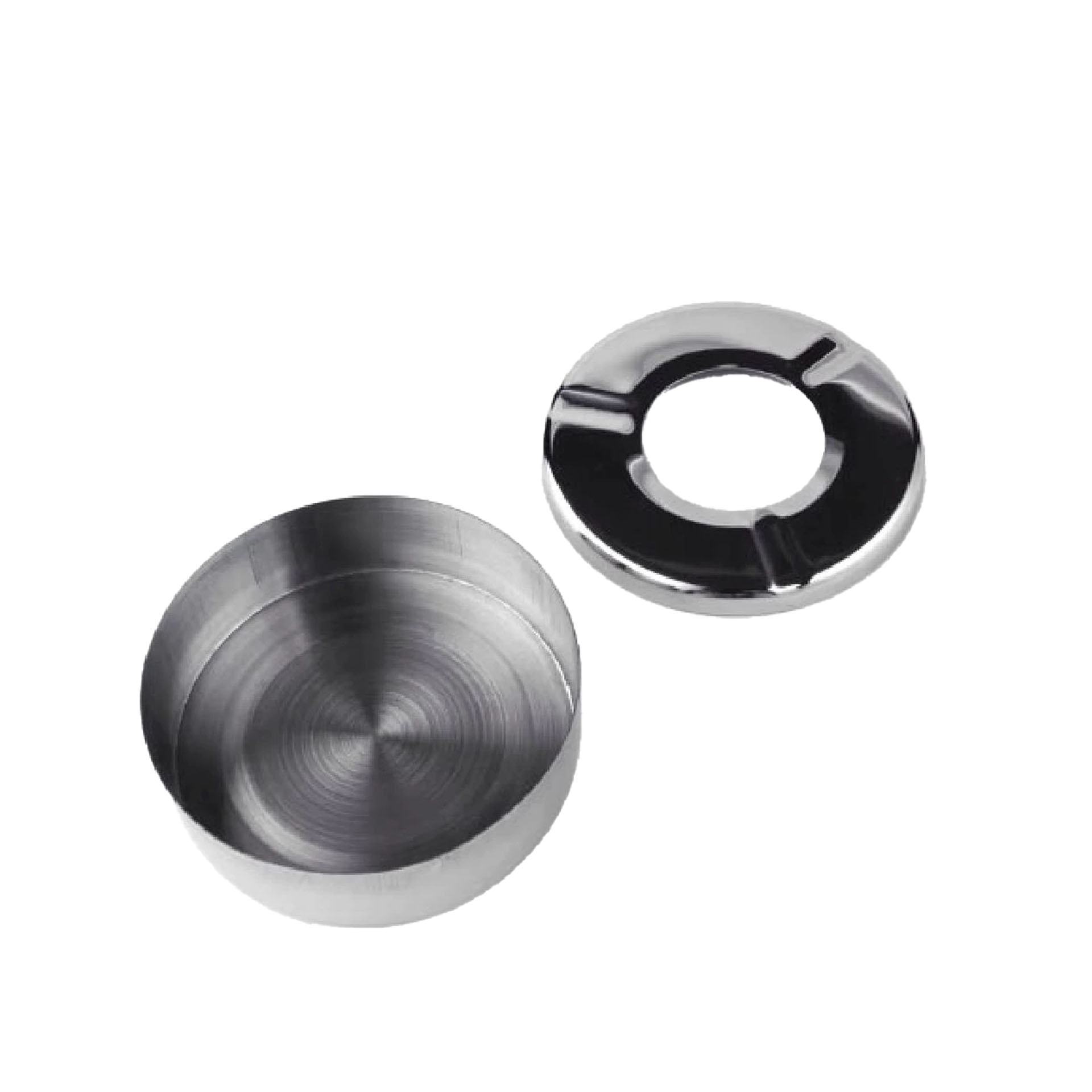 Cinzeiro Inox Redondo Cinzento 11X3cm