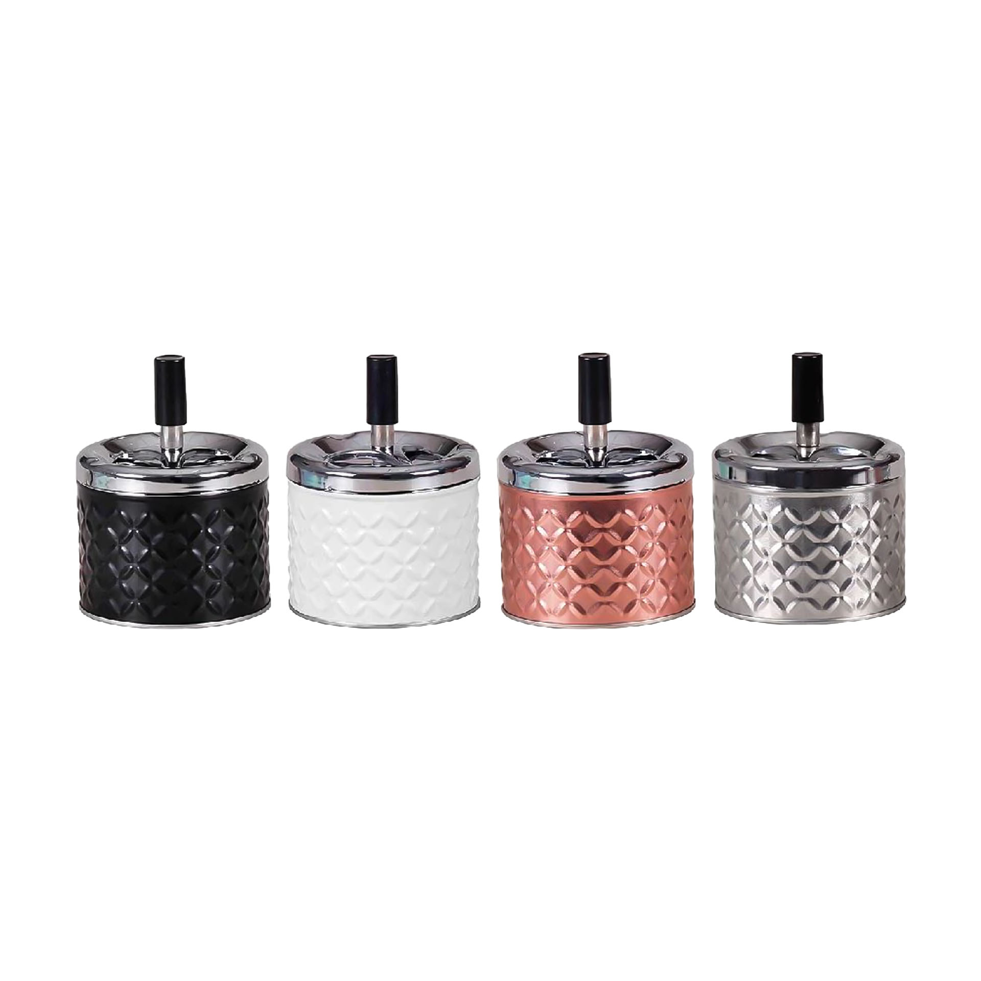 Cinzeiro Push Diamond Redondo 9.2X12cm