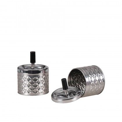 Cinzeiro Push Diamond Redondo 9.2X12cm
