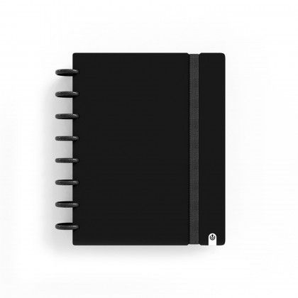 Caderno Ingeniox Pautado A5 Cor S�lida Preto 80F 100gr
