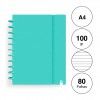 Caderno Ingeniox Pautado A4 Pastel Menta 80F 100gr