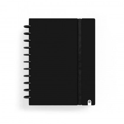 Caderno Ingeniox Pautado A4 Cor Slida Preto 80F 100gr