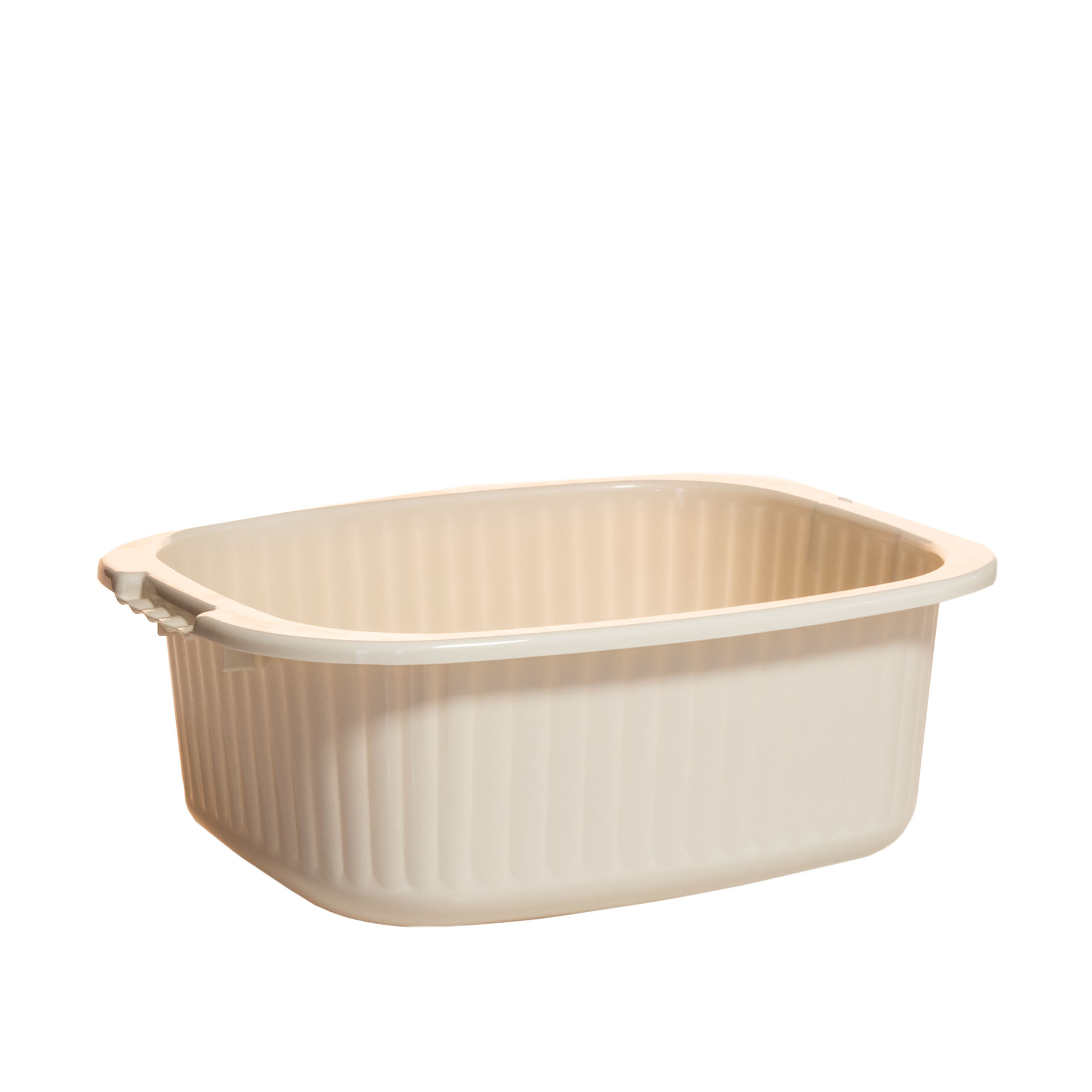Bacia Plástica Retangular Bege 10l 41X32X15cm