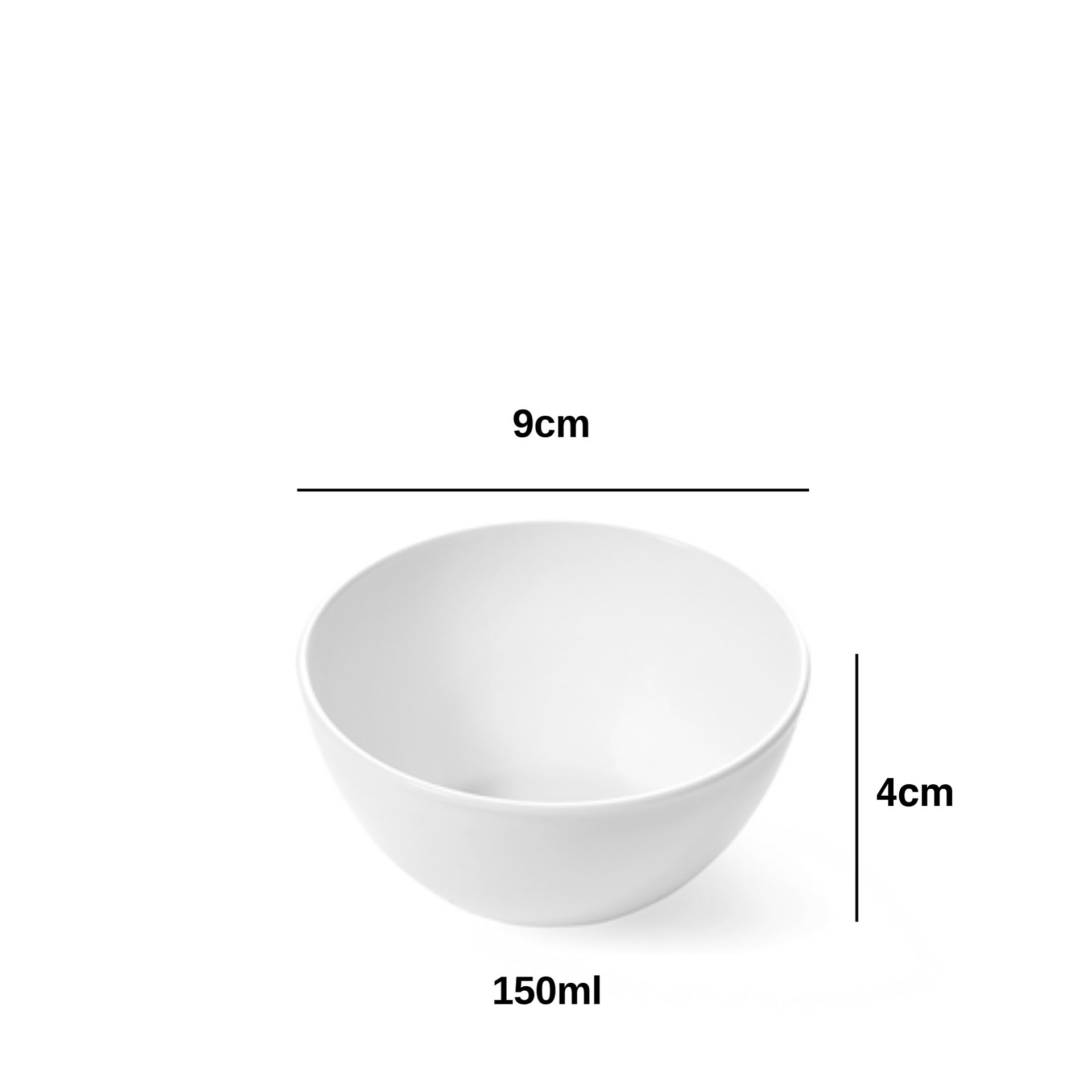 Taça Plástica Ariel Branca 150ml 9X4cm