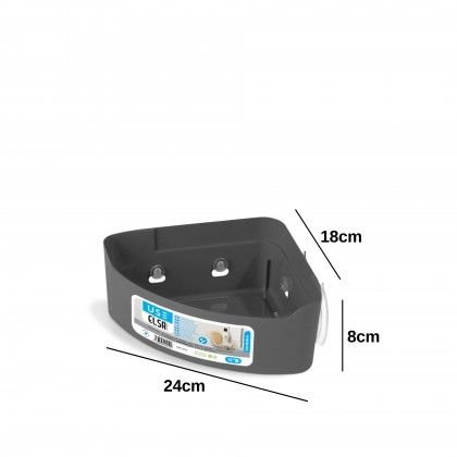 Cesto Organiza��o Wc Ventosas Elsa Bege 24X18X8cm