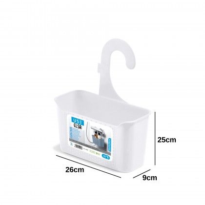 Cesto Organiza��o Wc Elsa Branco 26X9X25cm