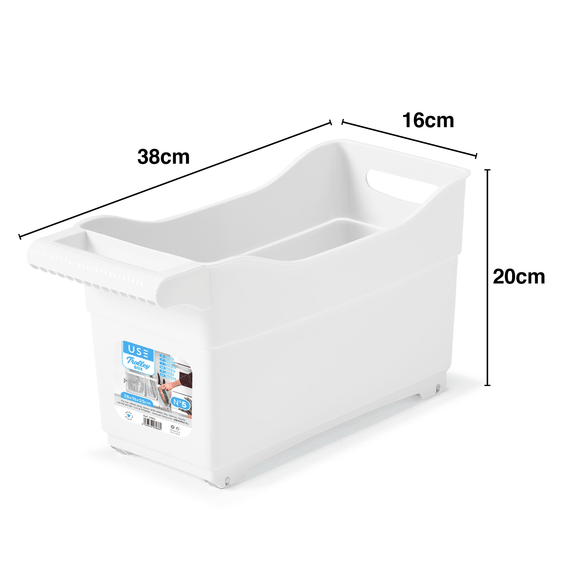 Organizador Trolley Branco 38X16X20cm