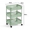 Carrinho Multifunes com 3 Cestos Verde 40X30X58cm