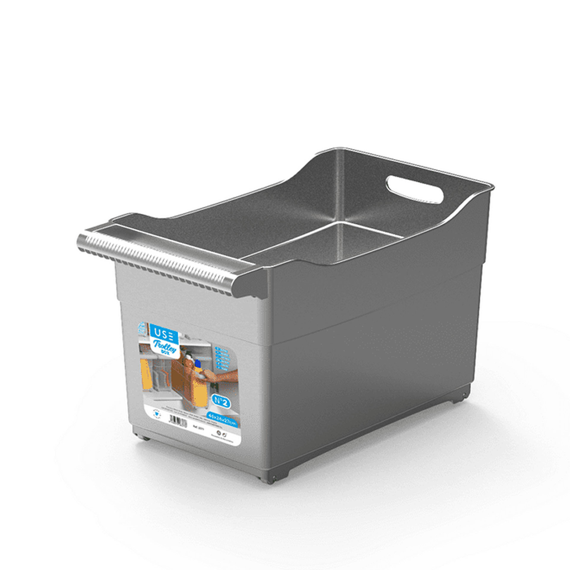 Organizador Trolley Cinza 46X26X27cm