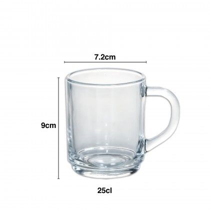 Caneca Vidro Redondo 250ml 7.2X9cm Caneca Vidro Redondo 250ml 7.2X9cm